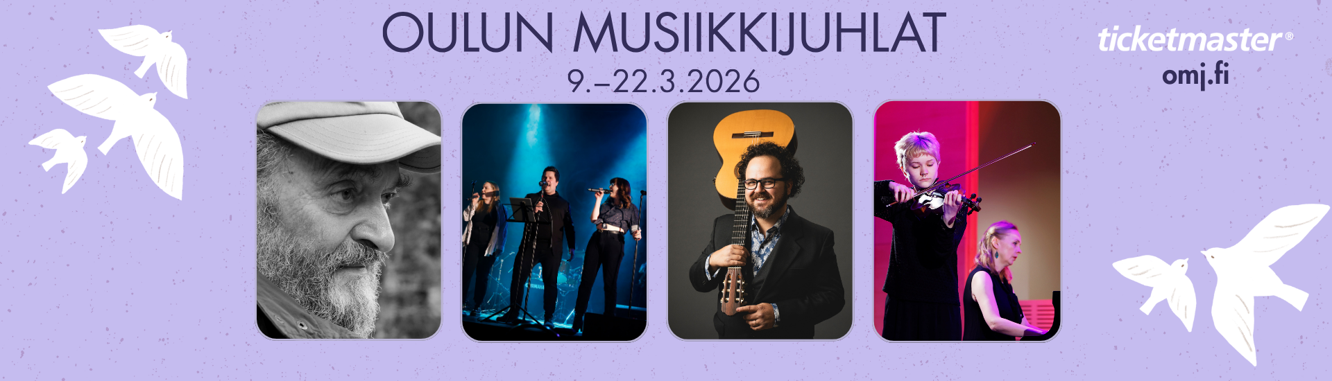 Tutustu Oulun Musiikkijuhlien ilmaistapahtumiin! 1 OMJ 2026 uutiskirje banneri 1920 x 550 px 2